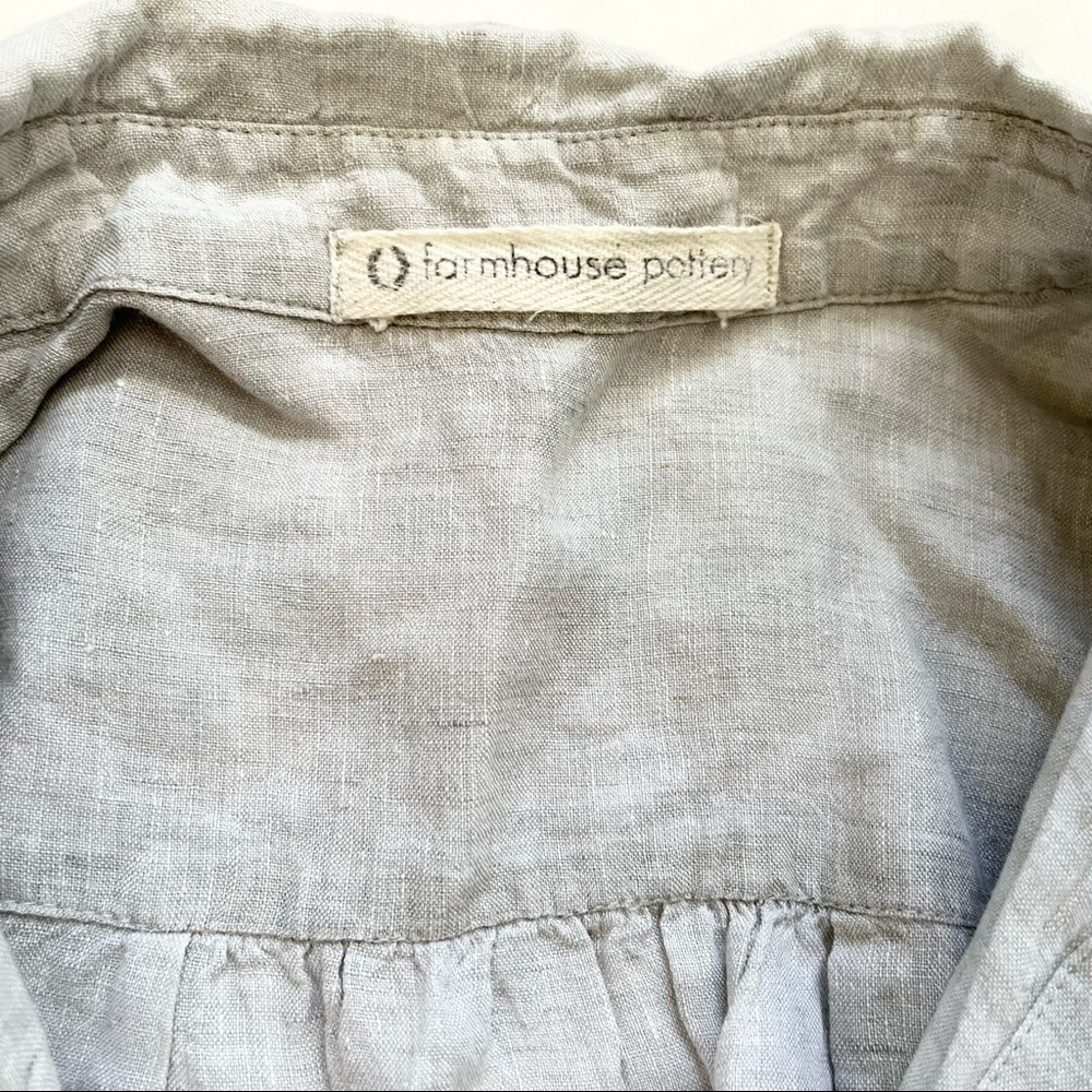 FARMHOUSE POTTERY 100% Linen TUNIC or DRESS Size Large Minimalist LAGENLOOK - Picture 4 of 10